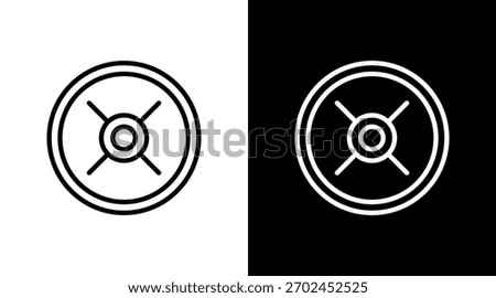Weight Plates White Icon Set Design