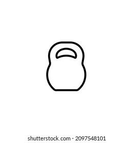 Weight, poise simple thin line icon vector illustration. For web and mobile UI UX