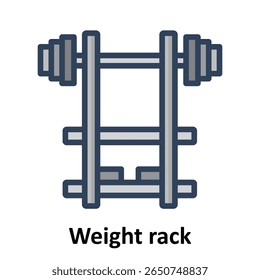 Weight rack Vector Icon which can easily modify or edit

