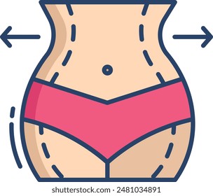 Weight Regain linear color illustration
