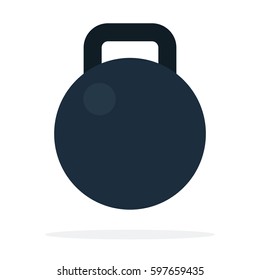 Weight round vector flat material design isolated on white