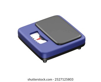 Representación de ilustración de icono 3d de escala de peso