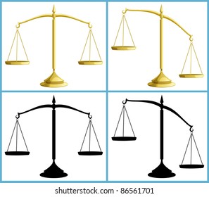 Weight scale in 4 versions, including silhouettes. 