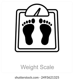 Weight Scale and balance icon concept