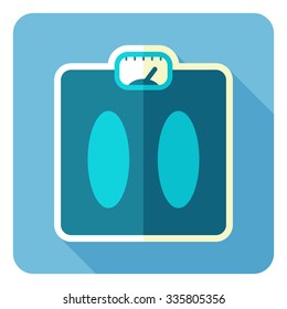 Weight Scale, scale, bathroom Scale. Vector illustration. Flat design.