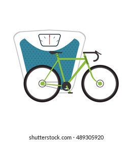 weight scale and bike  icon
