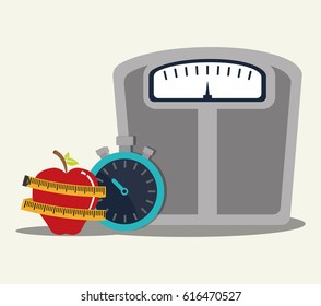 weight scale chronometer fruit lose
