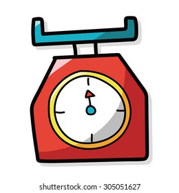 weight scale color doodle