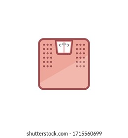 weight scale color icon vector illustration on white
