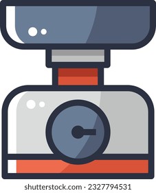 Icono de línea de color de escala de peso - Icono único, vector