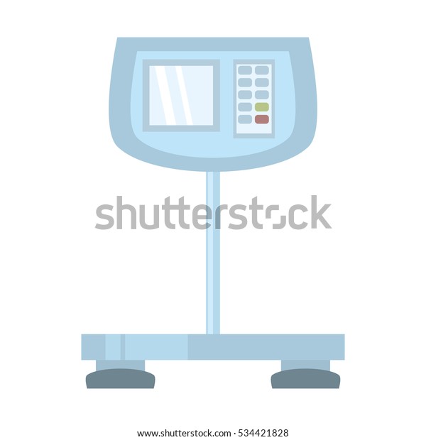 weight scale delivery boxes cargo vector illustration\
eps 10