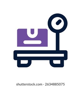 weight scale duotone icon. Sleek and modern vector icon for websites, mobile apps, marketing materials, and corporate design. Fully scalable and ready to use.