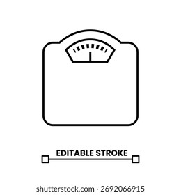 weight scale editable stroke line icon vector illustration