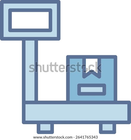 Weight Scale Filled Blue Tone Icon