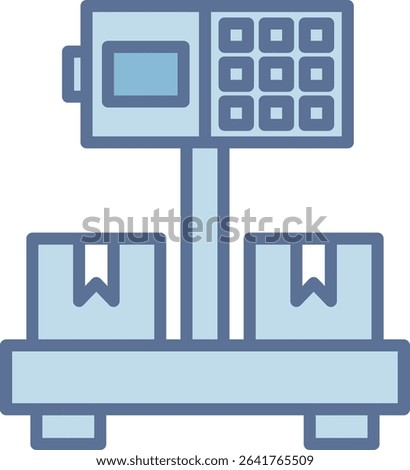 Weight Scale Filled Blue Tone Icon