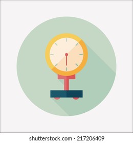 weight scale flat icon with long shadow