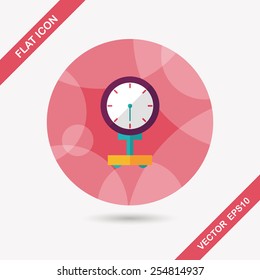 weight scale flat icon with long shadow