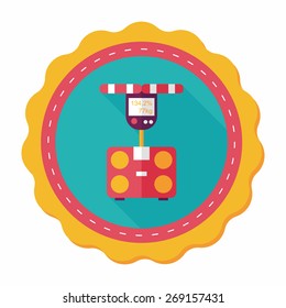 Weight scale flat icon with long shadow,eps10