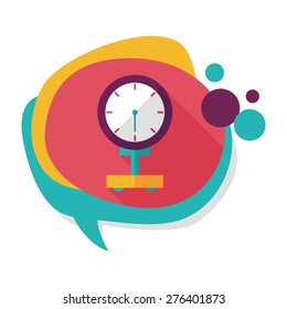 weight scale flat icon with long shadow