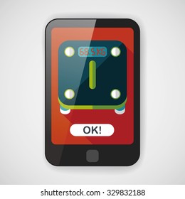 Weight scale flat icon with long shadow