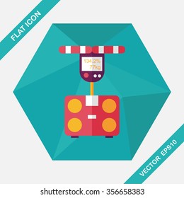 Weight scale flat icon with long shadow,eps10