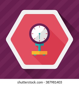 weight scale flat icon with long shadow