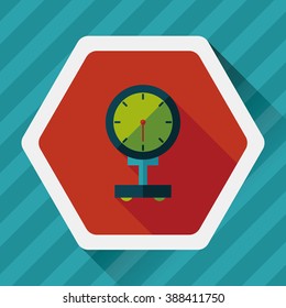 weight scale flat icon with long shadow