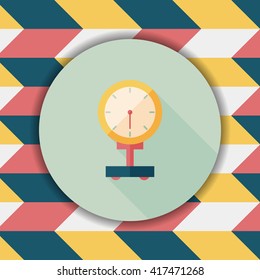 weight scale flat icon with long shadow