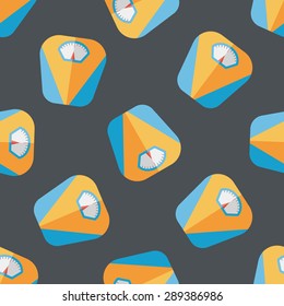 Weight scale flat icon seamless pattern background