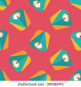 Weight scale flat icon seamless pattern background