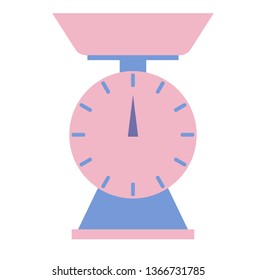 Weight scale flat illustration