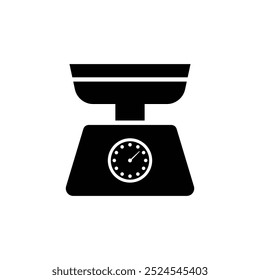 Weight scale flat vector icon and symbol design
