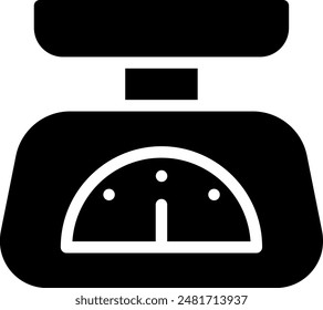 weight scale glyph icon illustration vector