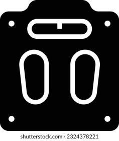 Weight Scale Glyph Icon - Single Icon, Vector