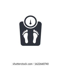 weight scale icon design element logo template