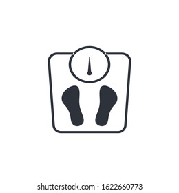 weight scale icon design element logo template