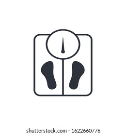 weight scale icon design element logo template