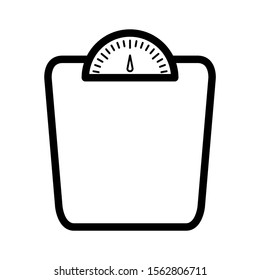 Weight scale icon design. Weight scale icon in trendy flat style design. Vector illustration.