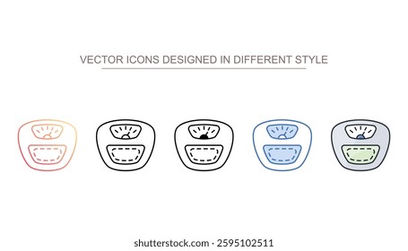 Weight Scale icon design with white background stock illustration