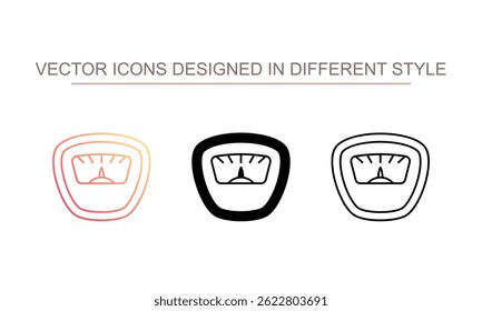 Diseño de icono de escala de peso con fondo blanco