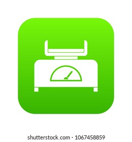 Weight scale icon digital green for any design isolated on white vector illustration
