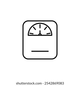 Icono de escala de peso. iconos rellenados y de trazo de línea