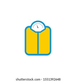 Weight Scale icon flat design. vector illustration
