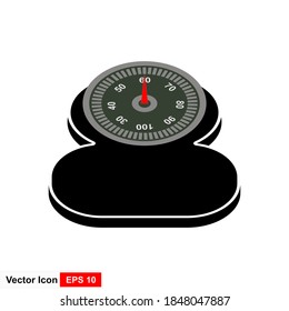 icono de escala de peso. ilustración plana del icono vectorial de escala de peso para web