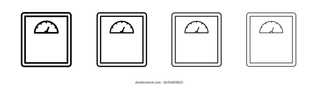 Icono de escala de peso Muestra de ilustración plana
