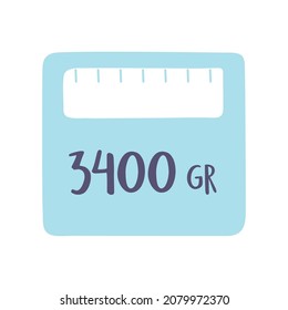 icono de escala de peso aislado