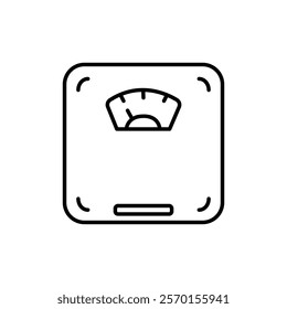 Weight scale icon Flat outline Collection in Black and white background