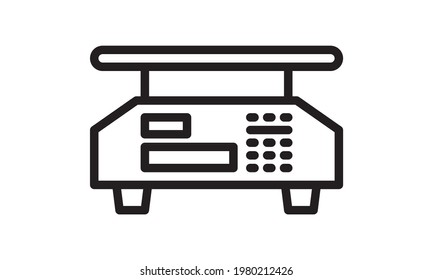 weight scale icon flat style vector illustration