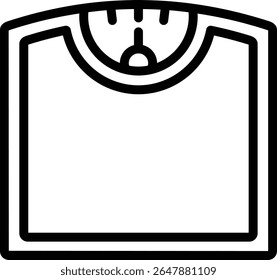 weight scale icon illustration design with outline, this is not made from any AI generation