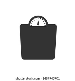 Weight scale icon isolated on white background. Vector illustration. Eps 10.